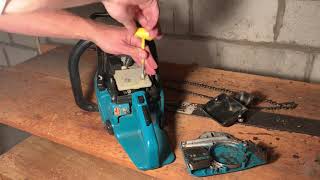 Cleaning a Makita DCS 520i chainsaw [upl. by Anrym]