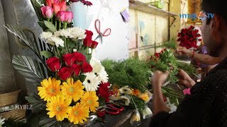 How to make a Flower Bouquet  Making of a good flower bouquet  Hybiz TV [upl. by Ailat100]