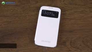 Демонстрация чехлакниги для Samsung Galaxy S4 I9500 SView White [upl. by Htennaj]