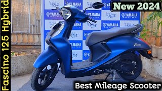 2024 Yamaha Fascino 125 Review  Hybrid Model  Price amp Mileage [upl. by Cathi]