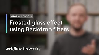 Frosted glass effect using Backdrop filters — Micro lesson 28 [upl. by Anuahs]