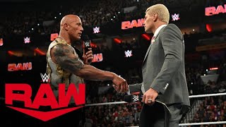 FULL SEGMENT Cody Rhodes and The Rocks story has just begun Raw highlights April 8 2024 [upl. by Aynekat317]