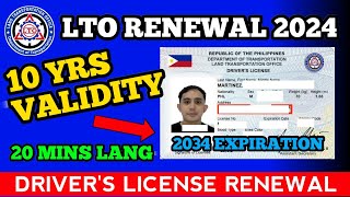 How to get 10 YEARS VALIDITY of Drivers License  LTO Renewal 2024 [upl. by Gomez]