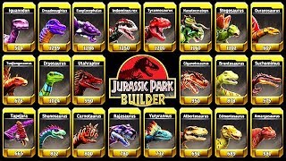 ALL MAX LEVEL 40 DINOSAURUS JURASSIC PARK BUILDER [upl. by Estelle882]