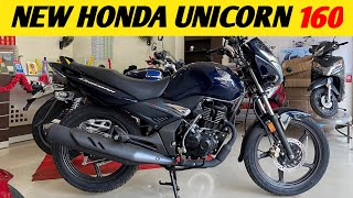 New Honda Unicorn 160 Bs6 2024 Model Review  Price Mileage  New Features update [upl. by Bohman]