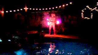 Fire Twirling at the Durans Pool Party [upl. by Warfold]