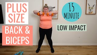 PLUS SIZE  Upper Body Strength  Dumbbell Workout for OBESE Beginners [upl. by Aieki859]