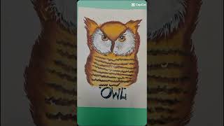 Lets art an owl🦉🦉 art uniqeshorts shortvideo খুশিরকবিতা viral [upl. by Sakhuja]