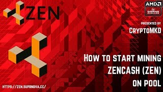 How to start mining ZENCASH ZEN on pool [upl. by Buddy76]