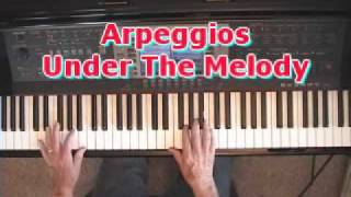 Piano Lesson On Putting Arpeggios Under The Right Hand Melody Notes [upl. by Nnyliram]