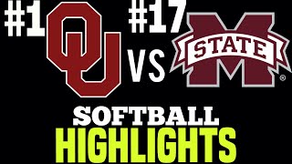 OU vs Mississippi State College Softball 2024 Mary Nutter [upl. by Wedurn567]