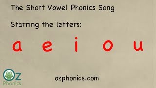 Phonics Song  aeiou short vowels Australian accent version [upl. by Linoel]