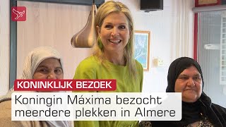 Koningin Máxima ging langs bij initiatieven om goed oud te worden in Almere  Omroep Flevoland [upl. by Aissela]