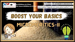 GPATNIPER  Boost Your Basics  Micromeritics 2  PHARMAELITE  918433830815 [upl. by Ludovika]