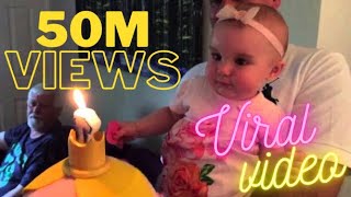 1 Year Old Birthday Cake Blow Out Candles [upl. by Lennard]