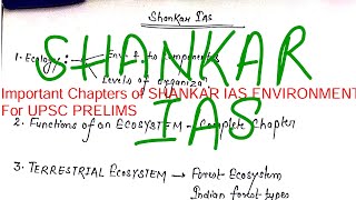 Important Chapters of Shankar IAS Environment for UPSC Prelims [upl. by Hoxie132]