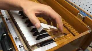 Harmonium Repair How to fix a sticky key [upl. by Grimes342]