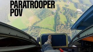 RAW VIDEO See paratroopers POV as he steps into the air [upl. by Apul632]