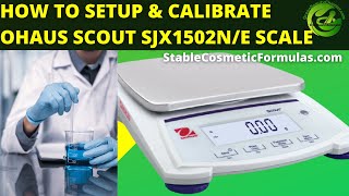 OHAUS SCOUT SJX1502NE SCALE CALIBRATION HOW TO SETUP amp CALIBRATE SJX1502NE ELECTRONIC LAB SCALE [upl. by Aikemot380]