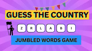 JUMBLE WORDS GAME  GUESS THE COUNTRY 🌎🪐🚩 BY JUMBLE WORDS  ONLY A GENIUS CAN ANSWER THIS 🧠✔ [upl. by Earleen]