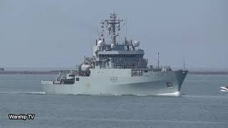 HMS ENTERPRISE H88 NATO FLAGSHIP RETURNS TO DEVONPORT FROM A YEARS DEPLOYMENT  22nd July 2018 [upl. by Cassi837]