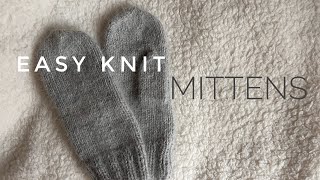 Easy Knit Mittens Tutorial  Fouetté Knit  DIY [upl. by Nalorac]