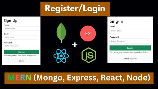 Login and Registration using MERN Stack  Mongo Express React and Node Authentication [upl. by Marcos422]