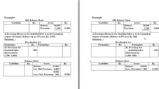 Admission of a new partner  Provision for bad and doubtful debts treatment [upl. by Luane322]