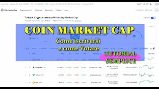 Coin market cap  Come ci si iscrive e come si vota [upl. by Aiduan407]