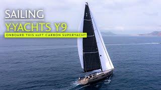 We sail this stunning 90ft semicustom carbon superyacht  YYachts Y9  Yachting World [upl. by Leirrad]