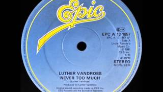 Luther Vandross  Never Too Much Dj S Rework [upl. by Nosrej]