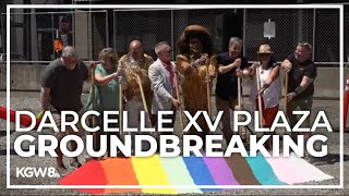 Groundbreaking for plaza honoring Portland iconic drag queen Darcelle XV [upl. by Akeret759]