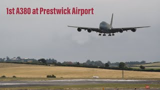 FIRST A380 Visit to Glasgow Prestwick Airport  1st of May 2024 [upl. by Blondell]