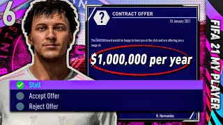 CLUB OFFERED ME 1000000 CONTRACT  FIFA 21 My Player Career Mode wRoleplay  Episode 6 [upl. by Notak]