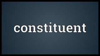 Constituent Meaning [upl. by Orsay66]