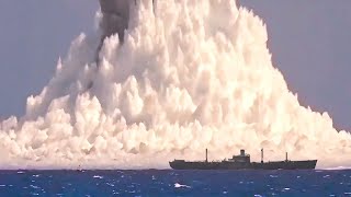 10 Underwater Nuclear Test Caught On Camera [upl. by Enerahs]