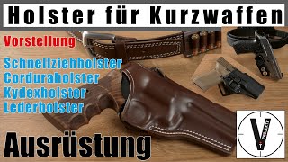 Kurzwaffen Holster • Schnellziehholster • Lederholster • Beinholster • Corduraholster • Kydexholster [upl. by Caitrin]