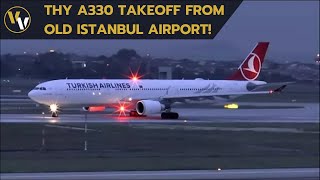 HD THY Airbus A330300 takeoff at Istanbul Ataturk Airport  10102015 [upl. by Clinton601]