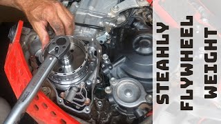 Steahly Flywheel Weight Install On The CRF450L And Initial Impression  Hint Its Not Great [upl. by Nayarb]