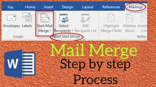 Mail Merge in MS Wordstep by step processhow to create Mail Marge document in ms word [upl. by Ahsyak]