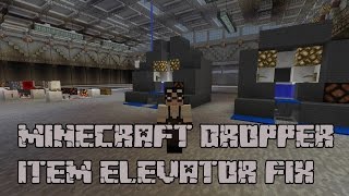 Minecraft 111 Dropper Item Elevator Fix Tutorial [upl. by Nesnah189]