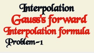 btechmathshub7050Gausss Forward Interpolation problem1 [upl. by Atteram]