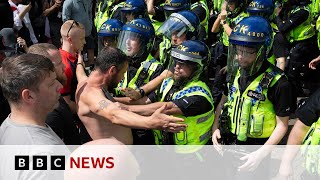 Violent rioting continues in England and Northern Ireland  BBC News [upl. by Nais]