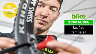 Achter im Laufrad oder Schlag in der Felge Laufräder am Mountainbike zentrieren  Anleitung [upl. by Sugna440]