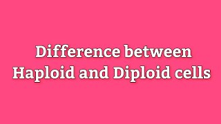 Difference between Haploid and Diploid cells  Haploid Cells  Diploid cells  Urdu Hindi Lecture [upl. by Ihsorih]