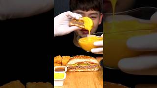 ASMR MUKBANG MCDONALDS CHEESEBURGER CHEDDAR [upl. by Adnac704]