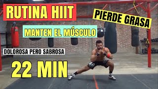 Rutina HIIT  Para Perder Grasa y NO perder MUSCULO  21 min [upl. by Atiekram]