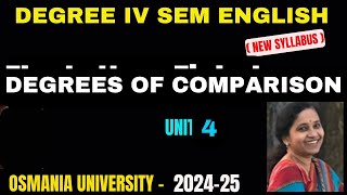 Degree IV Sem English  DEGREES OF COMPARISON New Syllabus [upl. by Veradia762]