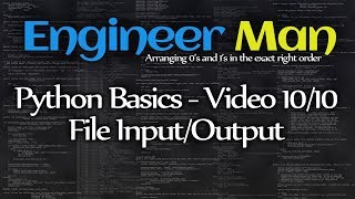 File InputOutput  Python Basics 1010 [upl. by Virnelli136]