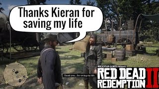 Arthur thanks Kieran for saving his Life  Red Dead Redemption 2 [upl. by Schargel]